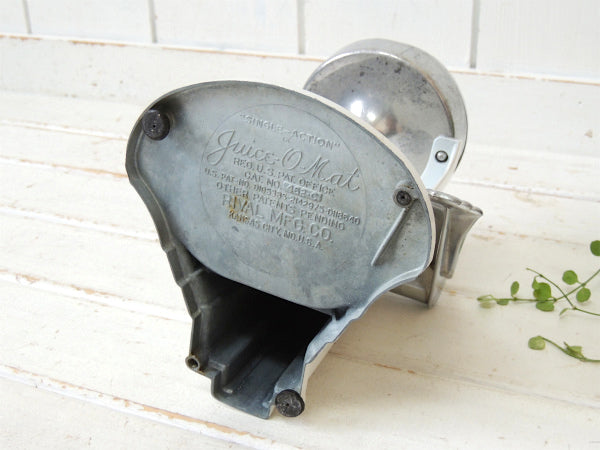 【JUICE-O-MAT】USA・ホワイト・手動式・50'sヴィンテージ・ジュース絞り器/ジューサー