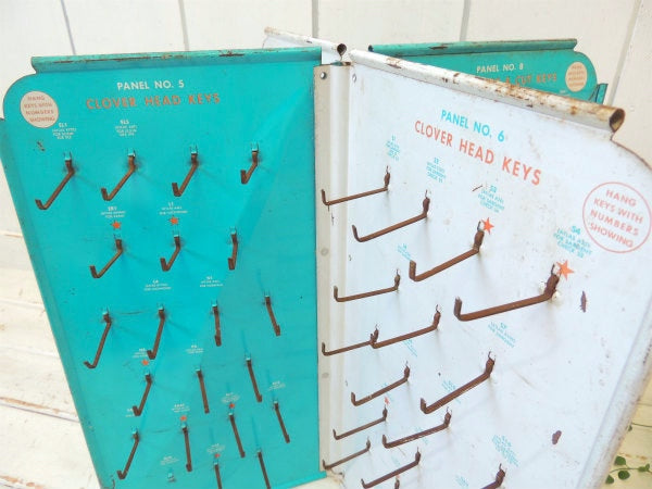 クローバー KEY ヴィンテージ・鍵・キーフック・ディスプレイラック・工業系・店内装飾・US