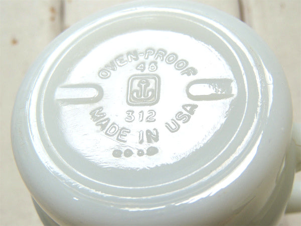 【Fire King】ローズガーデン・緑・ファイヤーキング・スタッキング・マグカップ USA