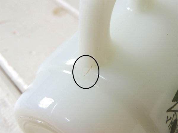 【Fire King】ローズガーデン・緑・ファイヤーキング・スタッキング・マグカップ USA