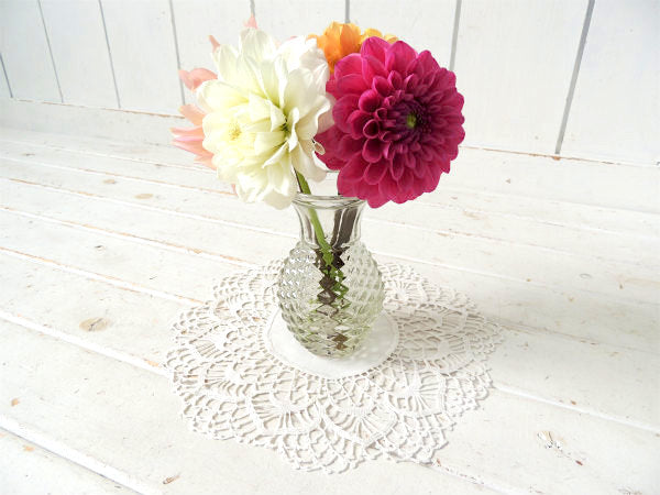 アメリカ製・ホワイト・クロッシェレース・デッドストック未使用・アンティーク・ドイリー・ハンドメイド