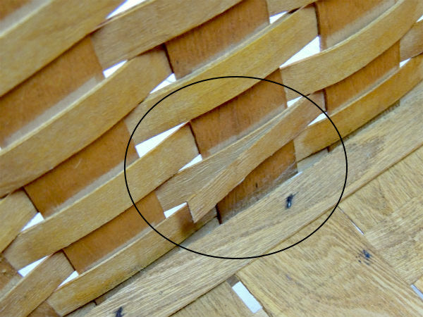 ナチュラル・木製・アンティーク・ピクニックバスケット/ウッドバスケット/カゴ USA