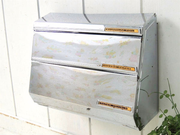 【LINCOLN BeautyWare】3段式クロム製・ヴィンテージ・ラップ&ペーパータオルホルダー