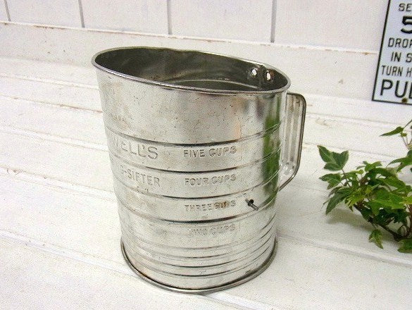 【BROMWELL】ティン製・ヴィンテージ・シフター/粉ふるい　USA