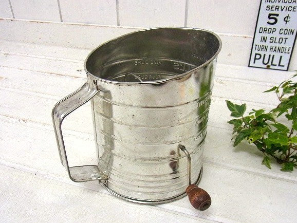 【BROMWELL】ティン製・ヴィンテージ・シフター/粉ふるい　USA