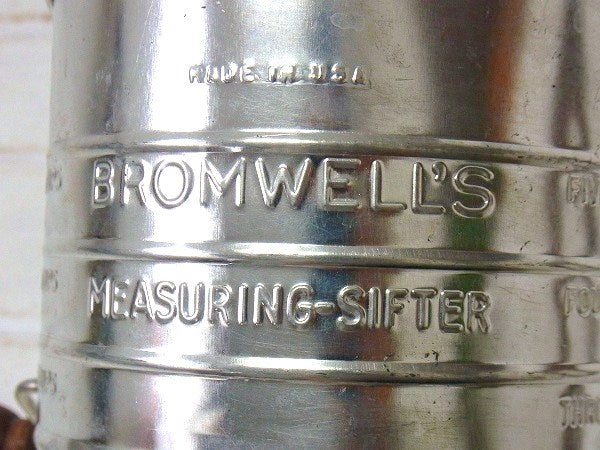 【BROMWELL】ティン製・ヴィンテージ・シフター/粉ふるい　USA