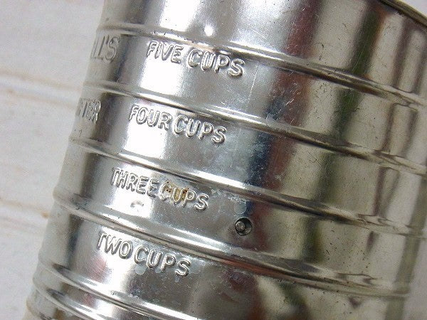 【BROMWELL】ティン製・ヴィンテージ・シフター/粉ふるい　USA