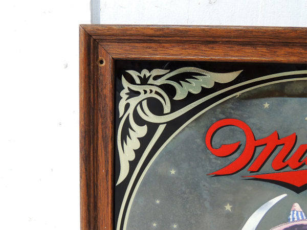 【MILLER】ミラービール・アドバタイジング・ヴィンテージ・パブミラー・壁飾り・壁掛け鏡