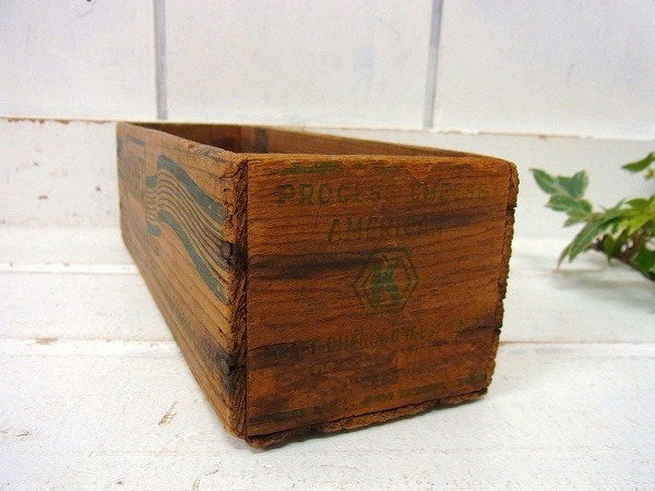 【KRAFT】クラフト社・シャビーな木製・アンティーク・チーズボックス/木箱　USA