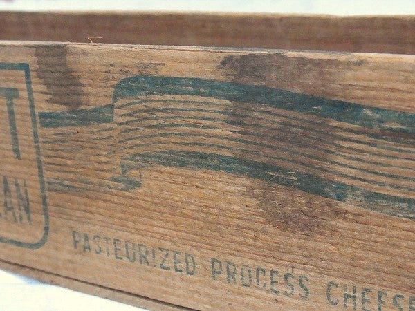 【KRAFT】クラフト社・シャビーな木製・アンティーク・チーズボックス/木箱　USA