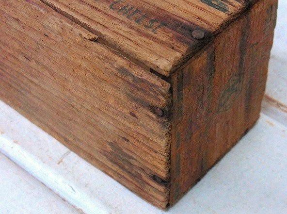 【KRAFT】クラフト社・シャビーな木製・アンティーク・チーズボックス/木箱　USA