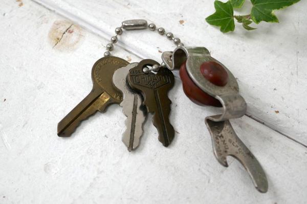 TITE-FIT メタル US ビンテージ 栓抜き ボトルオープナー ボトルストッパー キーホルダー