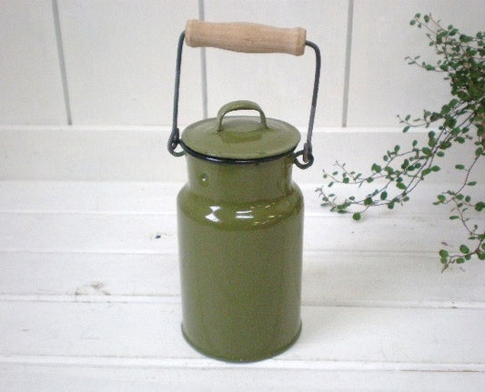 ポーランド　アンティーク・ホーローミルク缶