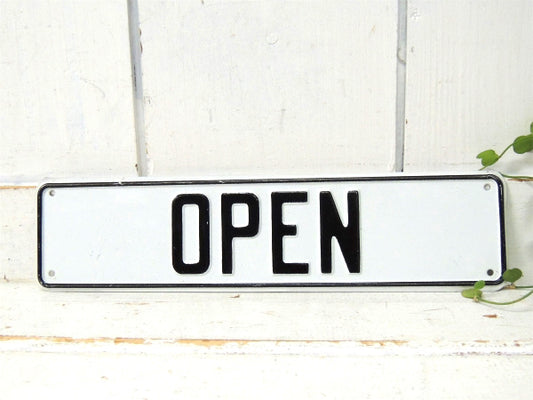 OPEN オープンサイン 1960~1970y デッドストック USAヴィンテージ 未使用 アルミ製 看板