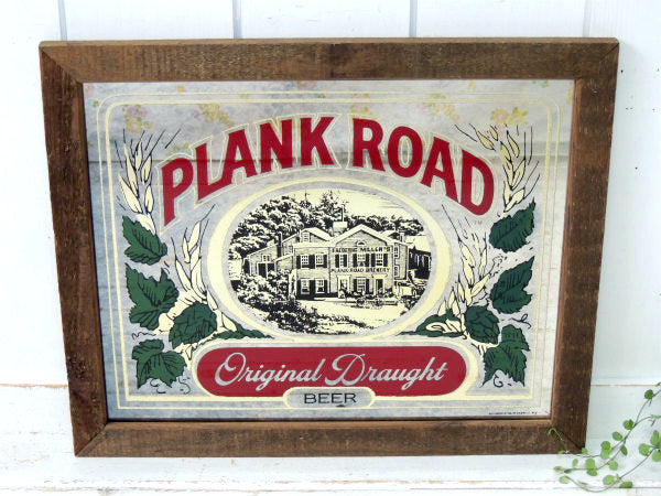 【PLANK ROAD】ミラービール・アドバタイジング・ヴィンテージ・パブミラー・壁飾り・壁掛け鏡