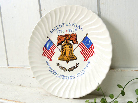 Bicentennial アメリカ 200年記念・自由の鐘・陶器製・ヴィンテージ・記念プレート・お皿