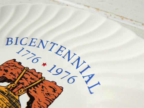 Bicentennial アメリカ 200年記念・自由の鐘・陶器製・ヴィンテージ・記念プレート・お皿