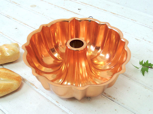 銅製 ヴィンテージ モールド 菓子型 ゼリーモールド 焼き型 大型 キッチン用品 USA