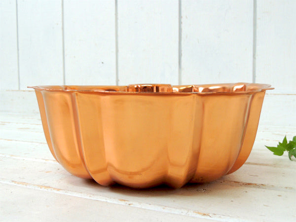 銅製 ヴィンテージ モールド 菓子型 ゼリーモールド 焼き型 大型 キッチン用品 USA