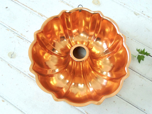 銅製 ヴィンテージ モールド 菓子型 ゼリーモールド 焼き型 大型 キッチン用品 USA