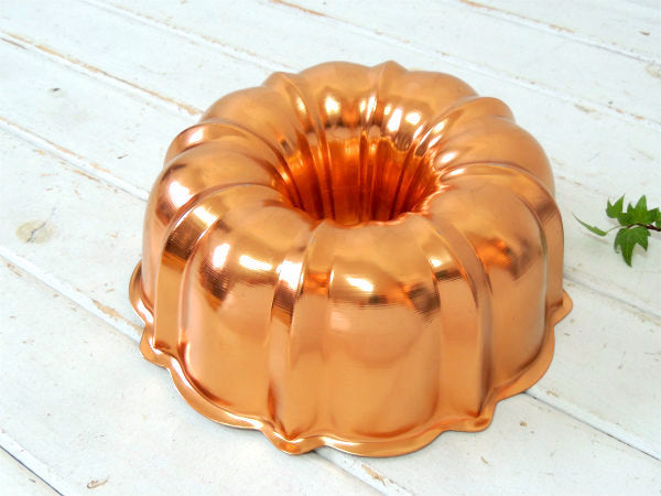 銅製 ヴィンテージ モールド 菓子型 ゼリーモールド 焼き型 大型 キッチン用品 USA