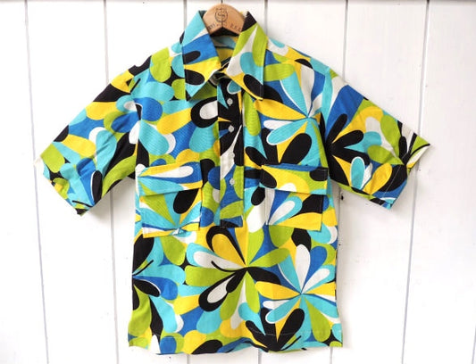 McGREGOR マックレガー サンプル品 カラフルポップ 花柄 ヴィンテージ アロハシャツ シャツ