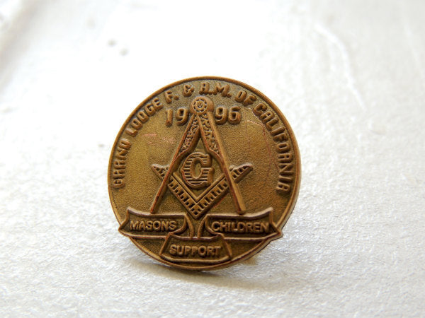 【フリーメイソン】CALIFORNIA・Freemasonry・ヴィンテージ・ピンズ・ゴールド・US