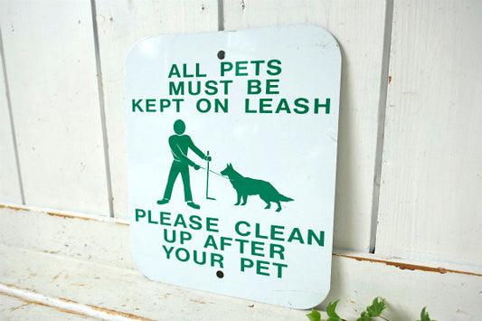 ペット マナー 注意 メタル USA サイン 看板 アメリカ 犬 ガレージ ディスプレイ インテリア