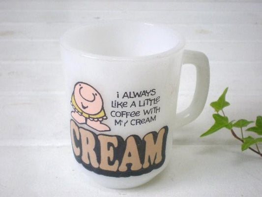 FireKing　ジギー・クリーム・マグカップ