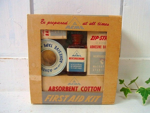 【ACME】古いアメリカのヴィンテージ・ファーストエイドキット/救急セット/デッドストック