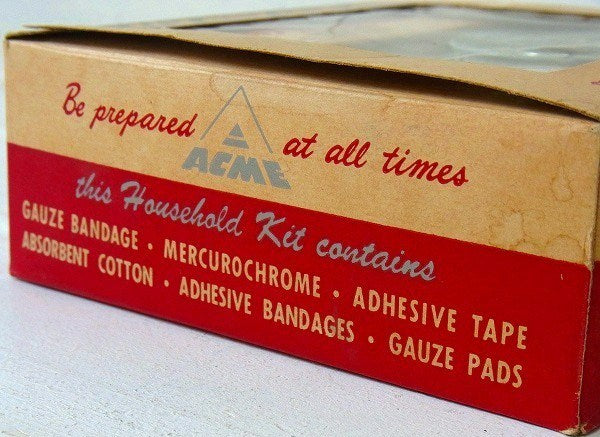 【ACME】古いアメリカのヴィンテージ・ファーストエイドキット/救急セット/デッドストック