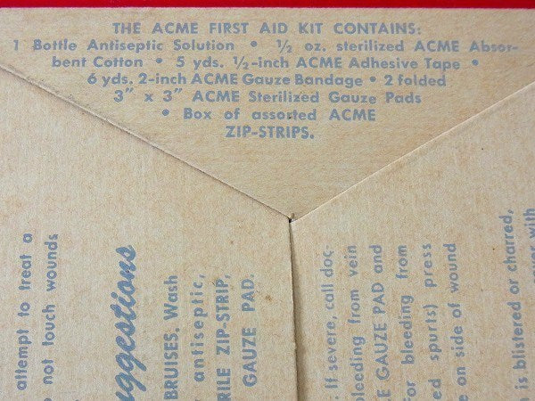 【ACME】古いアメリカのヴィンテージ・ファーストエイドキット/救急セット/デッドストック