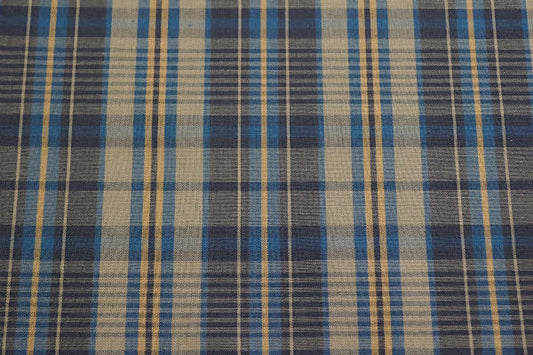 デッドストック ブラウン系 オーバーチェック柄 ファブリック 生地 ハンドメイド 手芸 コットン