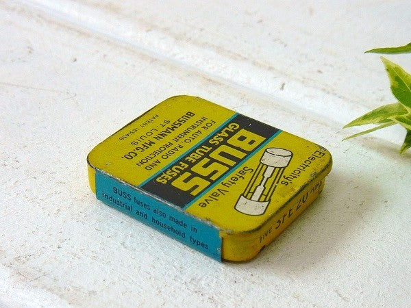 【BUSS FUSES】ガラス管ヒューズ・小さなヴィンテージ・ヒューズ缶/ティン缶　USA