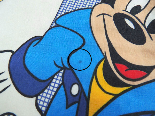 【ミニーマウス】USA・ディズニー・カラフル・ヴィンテージ・USEDフラットシーツ(1/2)