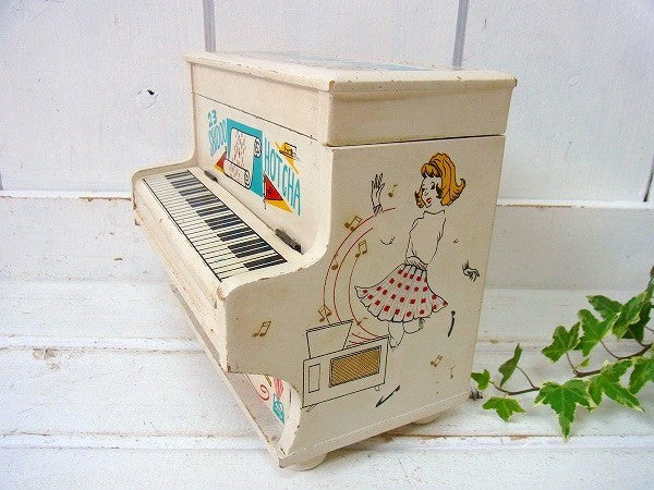 【Rinky Dink Piano】ピアノ型・木製・アンティーク・ジュエリーボックス/宝石箱　USA