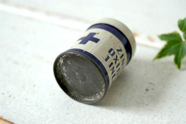 ADHESIVE PLASTER 薬局 40s ビンテージ ブリキ缶 BLUE CROS 救急箱 ファーストエイド