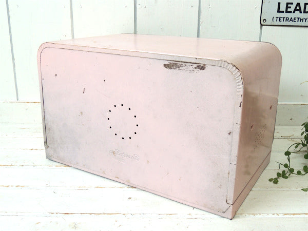 LINCOLN ピンク×ゴールドトーン・2段式・ブレッドケース・アメリカンビンテージ・キッチン雑貨