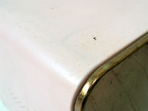 LINCOLN ピンク×ゴールドトーン・2段式・ブレッドケース・アメリカンビンテージ・キッチン雑貨