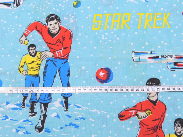 【スタートレック】STAR TREK・SF宇宙柄・70'sヴィンテージ・ユーズドシーツ(1/2)