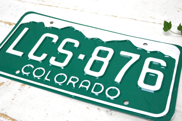 USA コロラド州 LCS-876 ヴィンテージ ナンバープレート カーライセンスプレート2枚セット