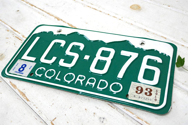 USA コロラド州 LCS-876 ヴィンテージ ナンバープレート カーライセンスプレート2枚セット