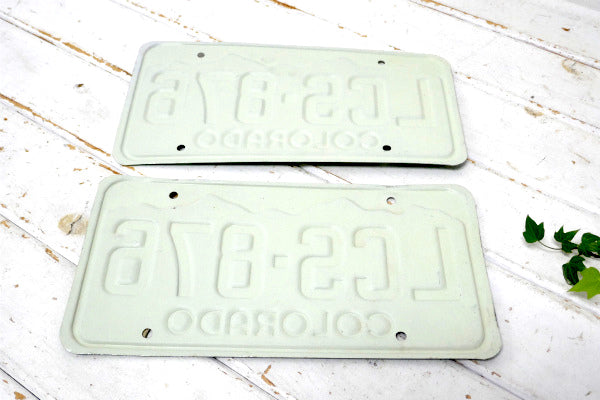 USA コロラド州 LCS-876 ヴィンテージ ナンバープレート カーライセンスプレート2枚セット