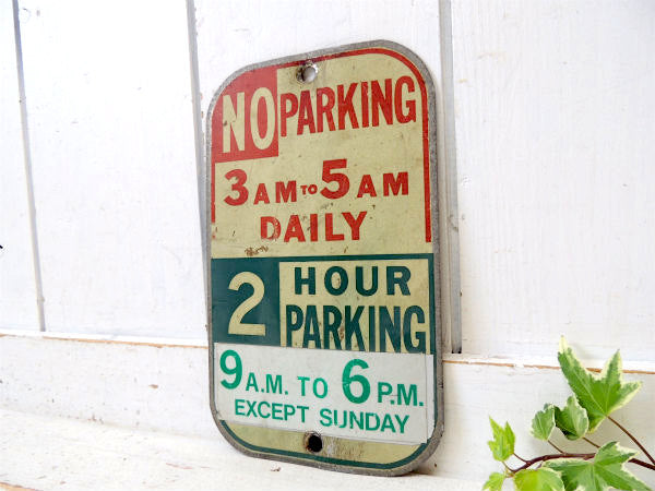 【NO PARKING・パーキング】ストリートサイン・ヴィンテージ・サイン・看板・USA・道路標識