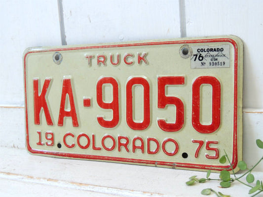 【コロラド州・トラック】1975’s・ヴィンテージ・ナンバープレート・カーライセンスプレート