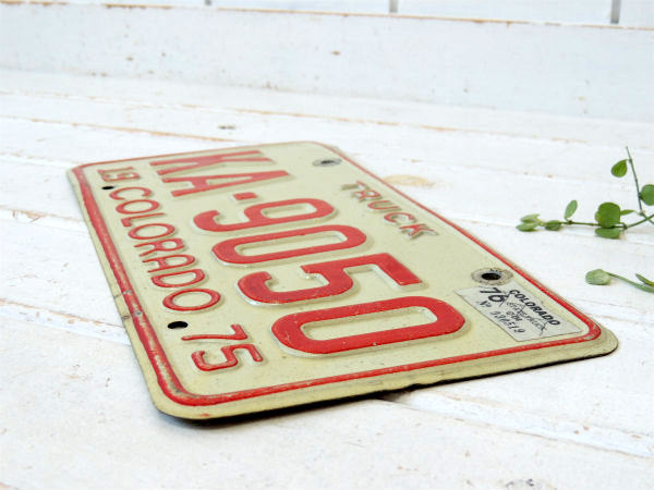 【コロラド州・トラック】1975’s・ヴィンテージ・ナンバープレート・カーライセンスプレート