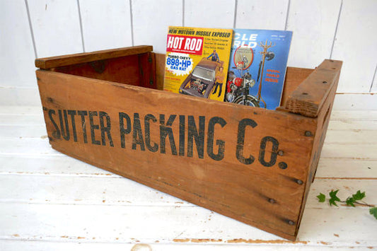 SUTTER PACKING カリフォルニア アンティーク ウッドボックス 木箱 インテリア US