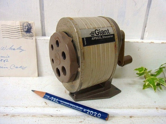 【APSCO Giant】アンティーク・ペンシルシャープナー/鉛筆削り/文房具　USA