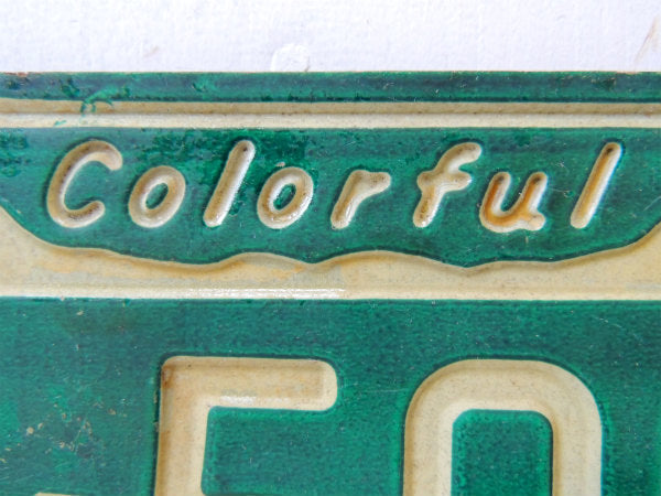 Colorful 1974's コロラド州 ヴィンテージ ナンバープレート カーライセンスプレート USA