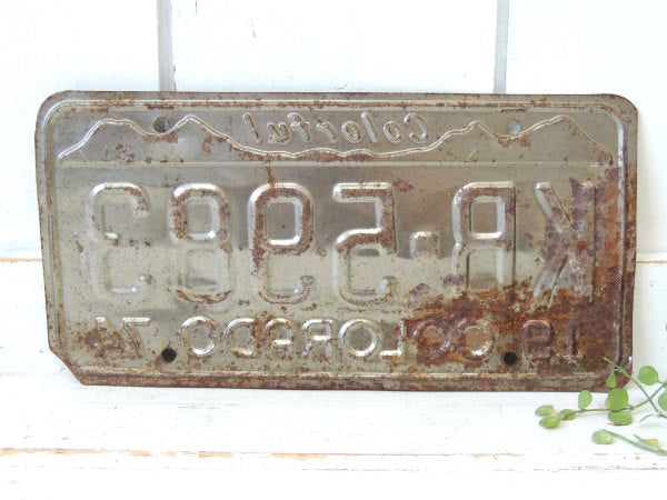 Colorful 1974's コロラド州 ヴィンテージ ナンバープレート カーライセンスプレート USA